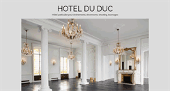 Desktop Screenshot of hotelduduc.com