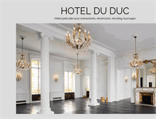 Tablet Screenshot of hotelduduc.com